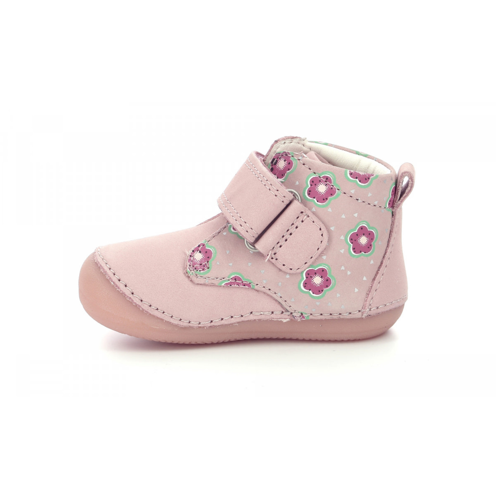 Kickers KICKERS - Bottillons de cuir 'Sabio -  Rose Clair Flower'