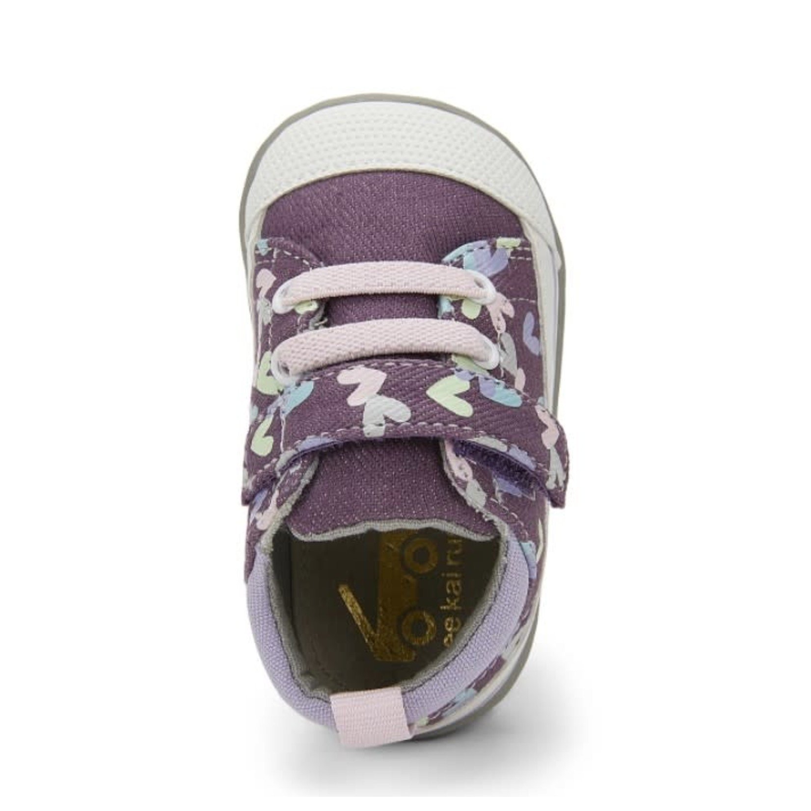 See Kai Run SEE KAI RUN - Flexible first walker transition shoes 'Stevie II INF - Purple Hearts'
