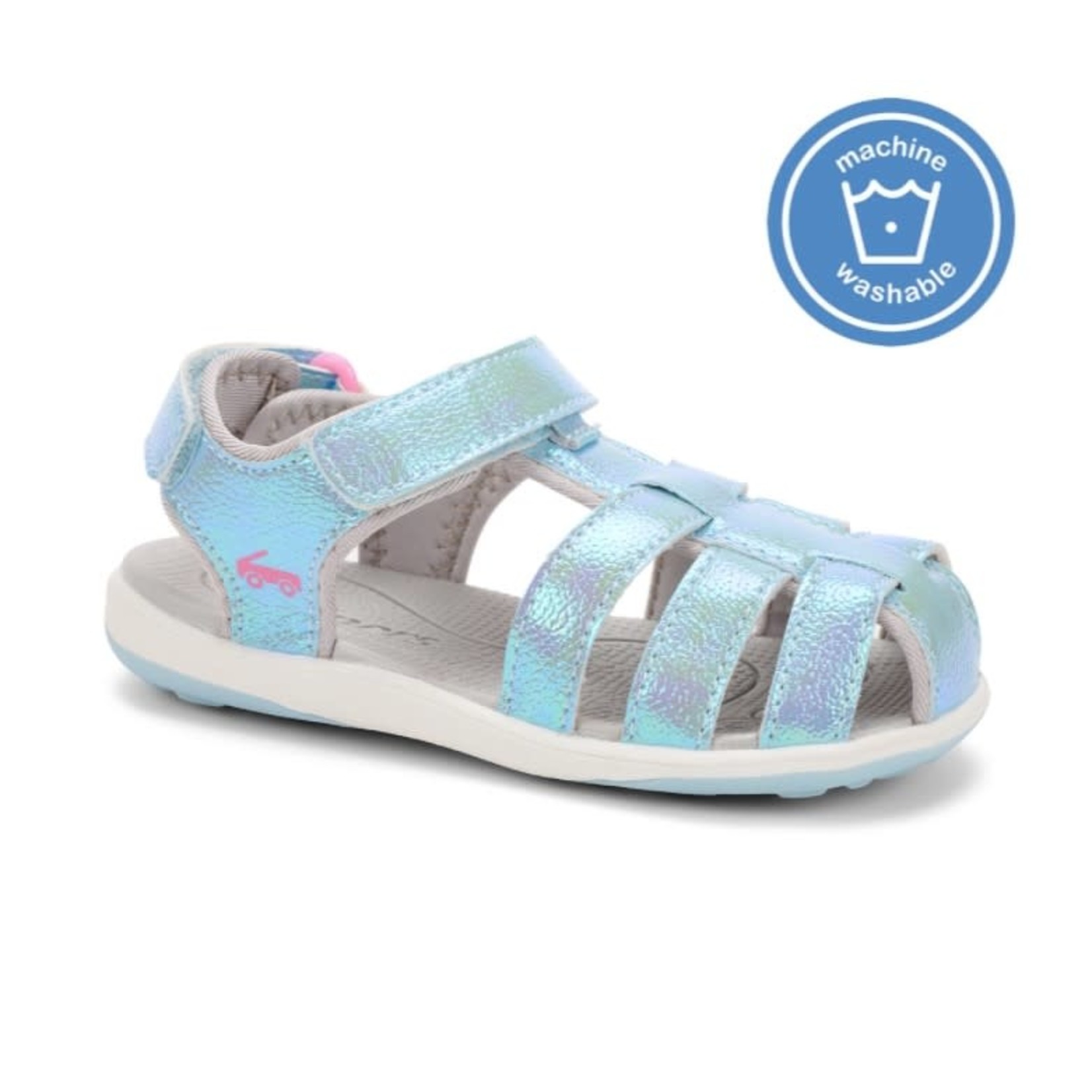 See Kai Run SEE KAI RUN - Closed-toe water resistant sandals 'Paley II - Blue / Shimmer'