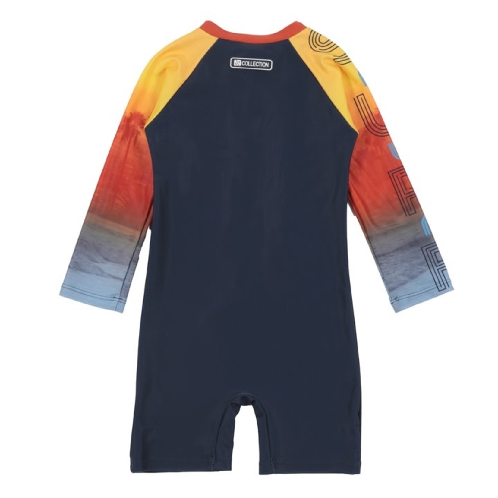 Nanö NANÖ - One-piece rashguard swimsuit 'Navy/Yellow Red Orange'