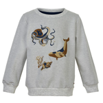 Minymo MINYMO-  Long-sleeve light sweater with embroidery of marine animals