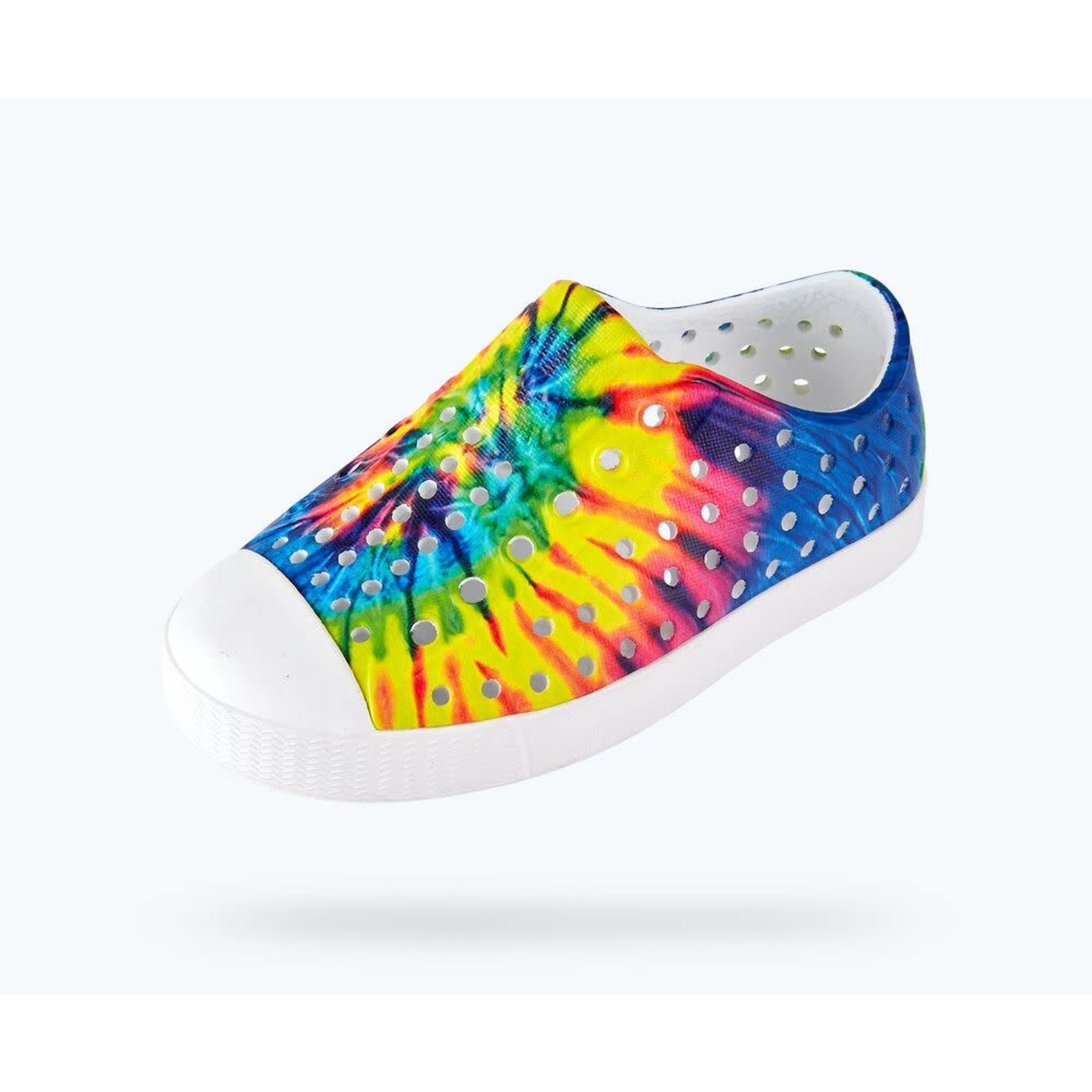 Native NATIVE - Slip-on water shoes/sandals 'Jefferson - Neon Multi Tie-Dye / Shell White'