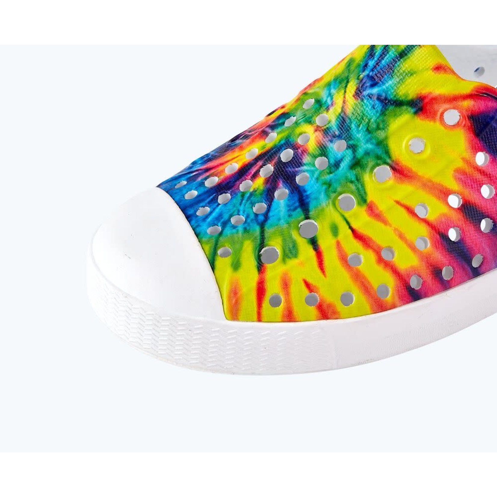 Native NATIVE - Slip-on water shoes/sandals 'Jefferson - Neon Multi Tie-Dye / Shell White'