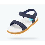 Native NATIVE - Water-resistant open toe sandals 'Regatta Blue/ Shell White/ Toffee Brown'