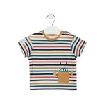 Losan LOSAN - T-shirt à manches courtes rayures multicolores et poche 'Dreams'