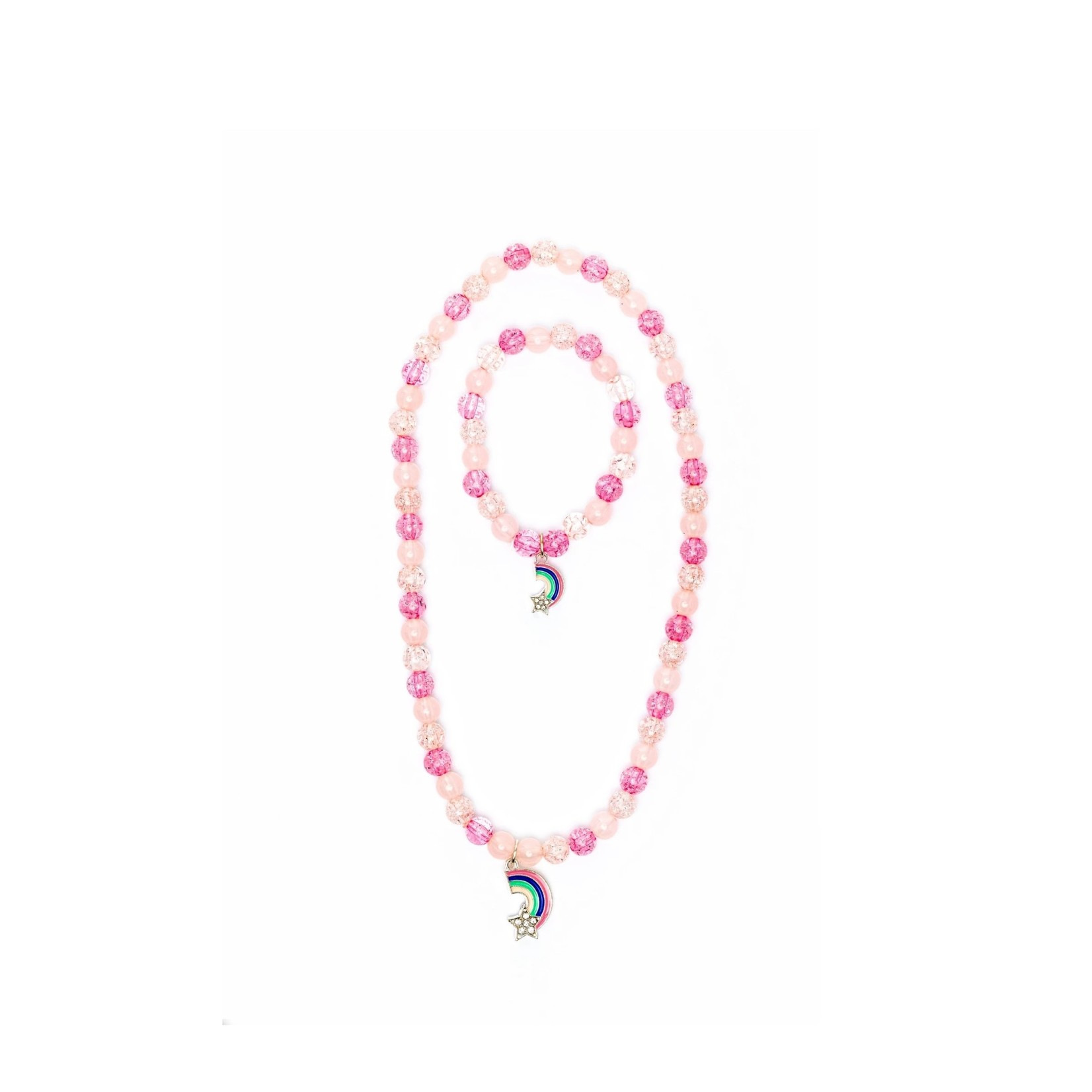 Great Pretenders GREAT PRETENDERS - Pink 'Shooting Star' Matching Bracelet and Necklace Set