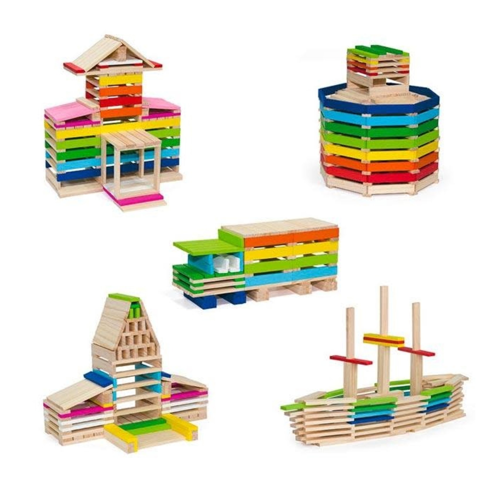 Viga VIGA - Architecture Blocks - 250 pcs wooden block set