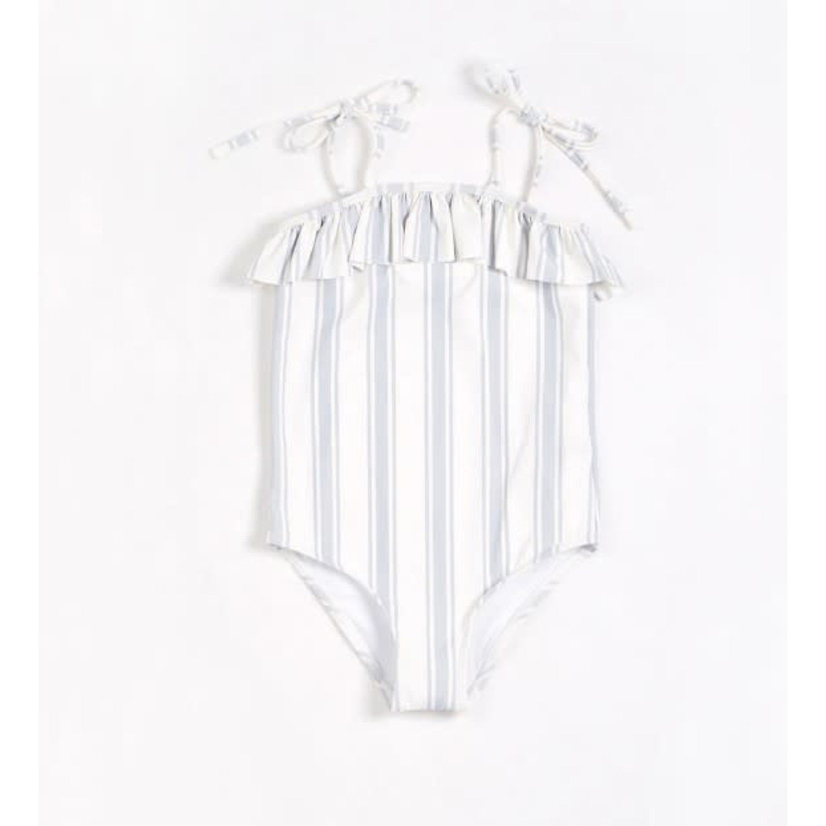 Petit Lem PETIT LEM - Baltic Stripes Ruffle-trimmed one-piece Swimsuit