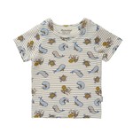 Minymo MINYMO - Striped shortsleeve t-shirt with sea animals print