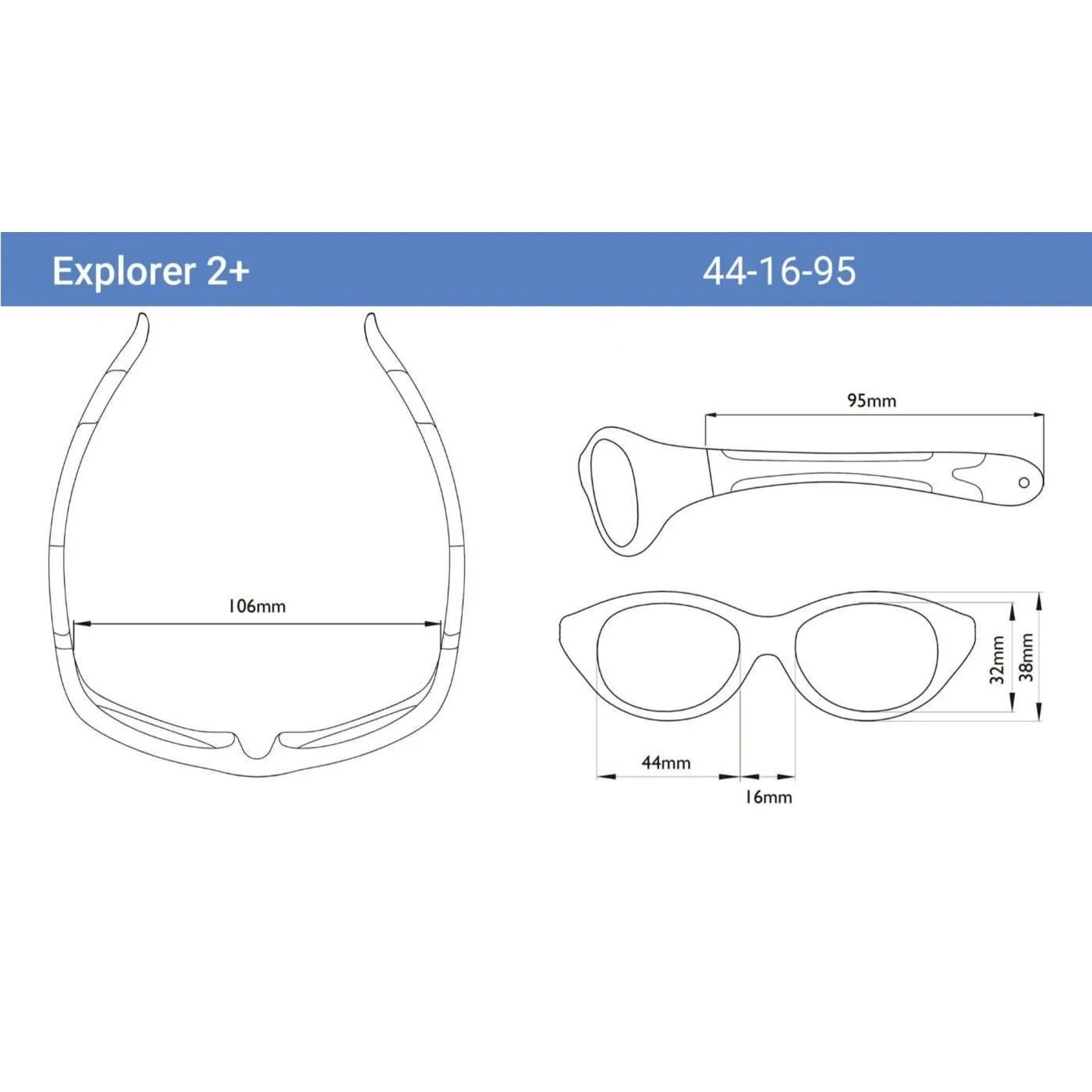 REAL SHADES - Children's sunglasses with elastic strap 'Explorer' - Blue