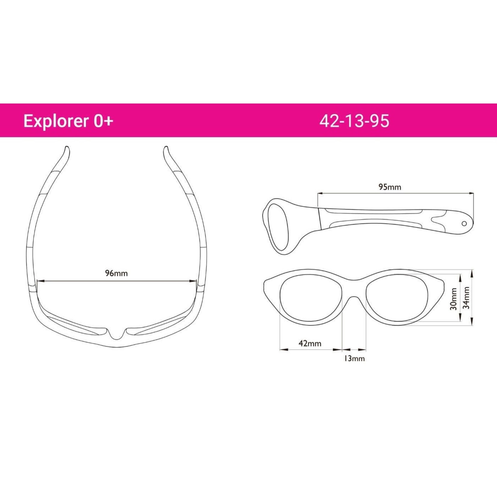 REAL SHADES - Lunettes de soleil pour enfants avec bande élastique 'Explorer' - Rose