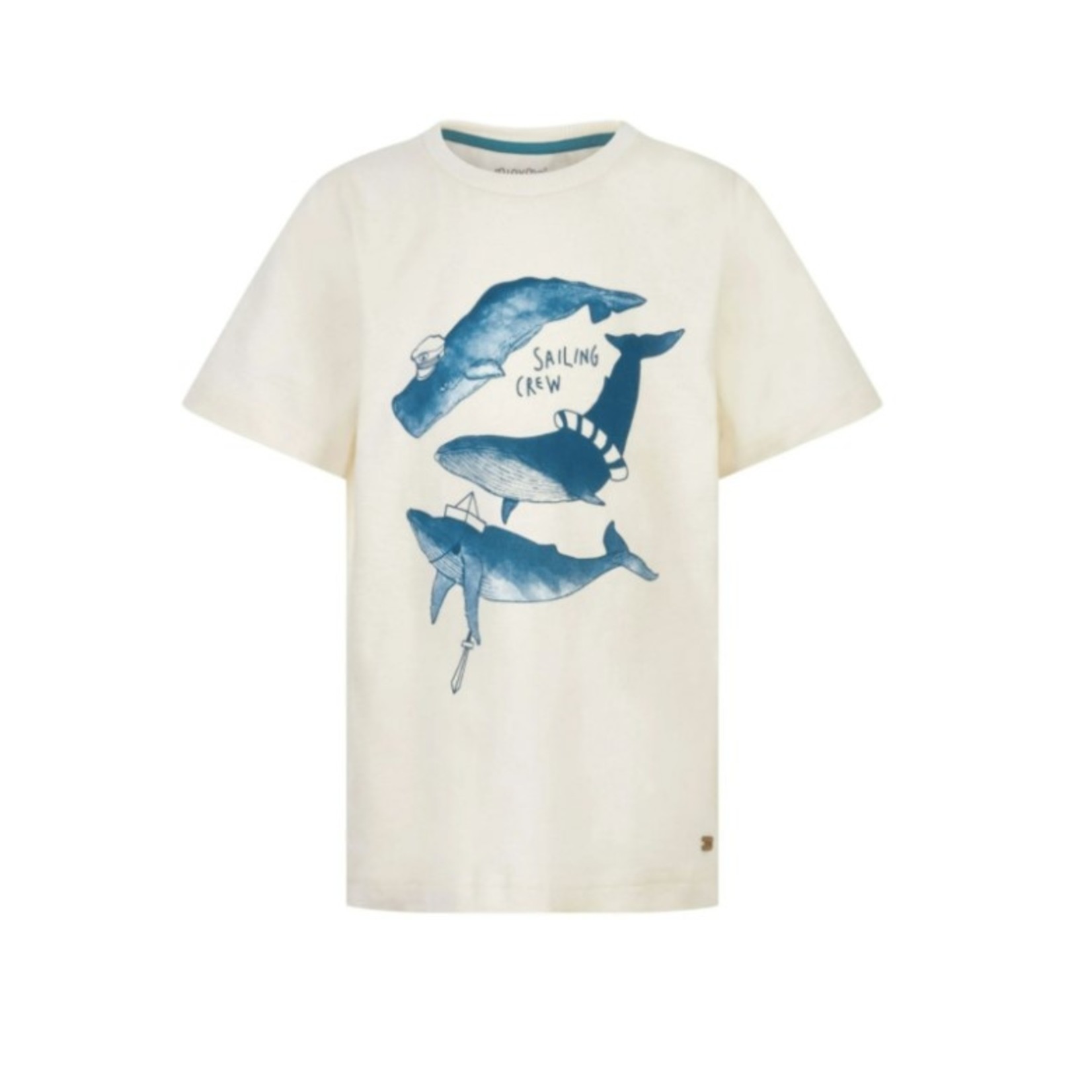 Minymo MINYMO - T-shirt ivoire imprimé 'Baleines' - Collection Surf
