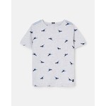 Joules JOULES - Heather Grey Dino Print T-Shirt 'Olly'