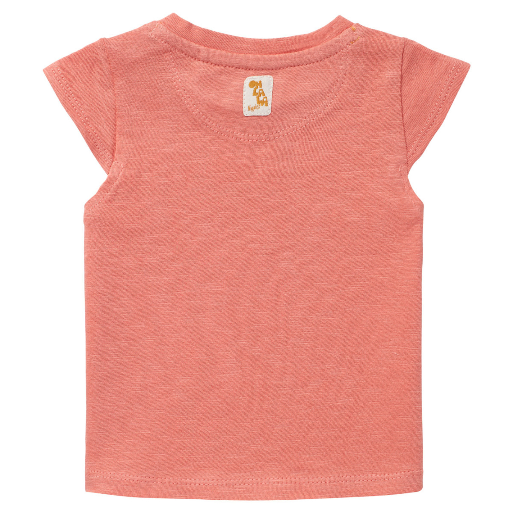 Noppies NOPPIES - Shortsleeve coral t-shirt with bird print 'Ambon - Terra Cotta'