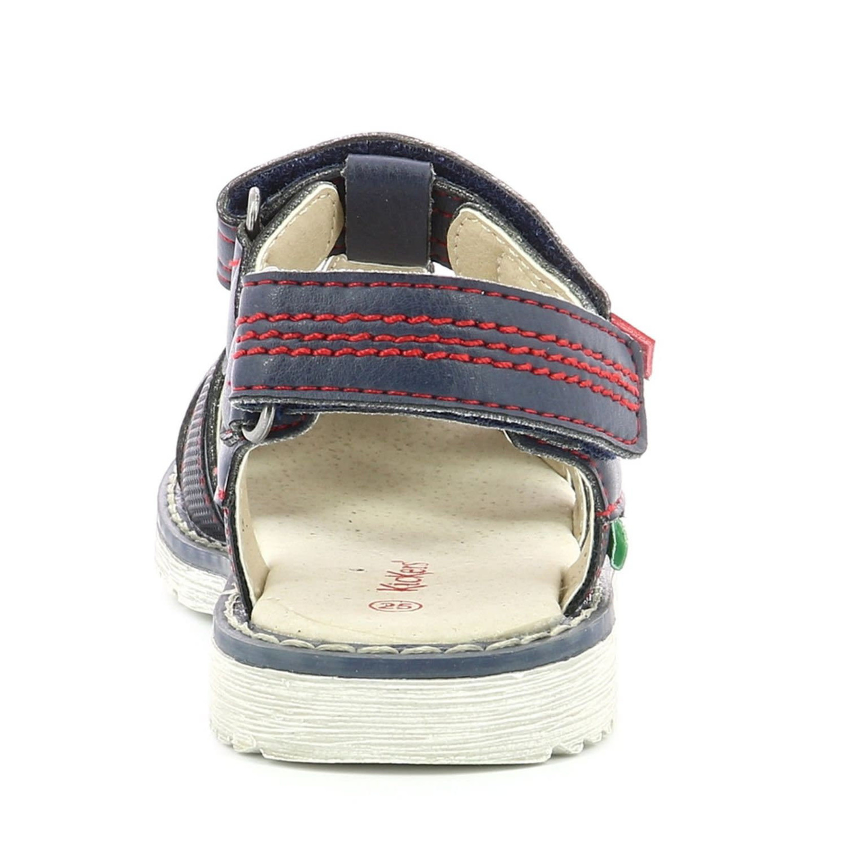 Kickers KICKERS -  Open toe leather sandals  'Pepster - Navy/Red'
