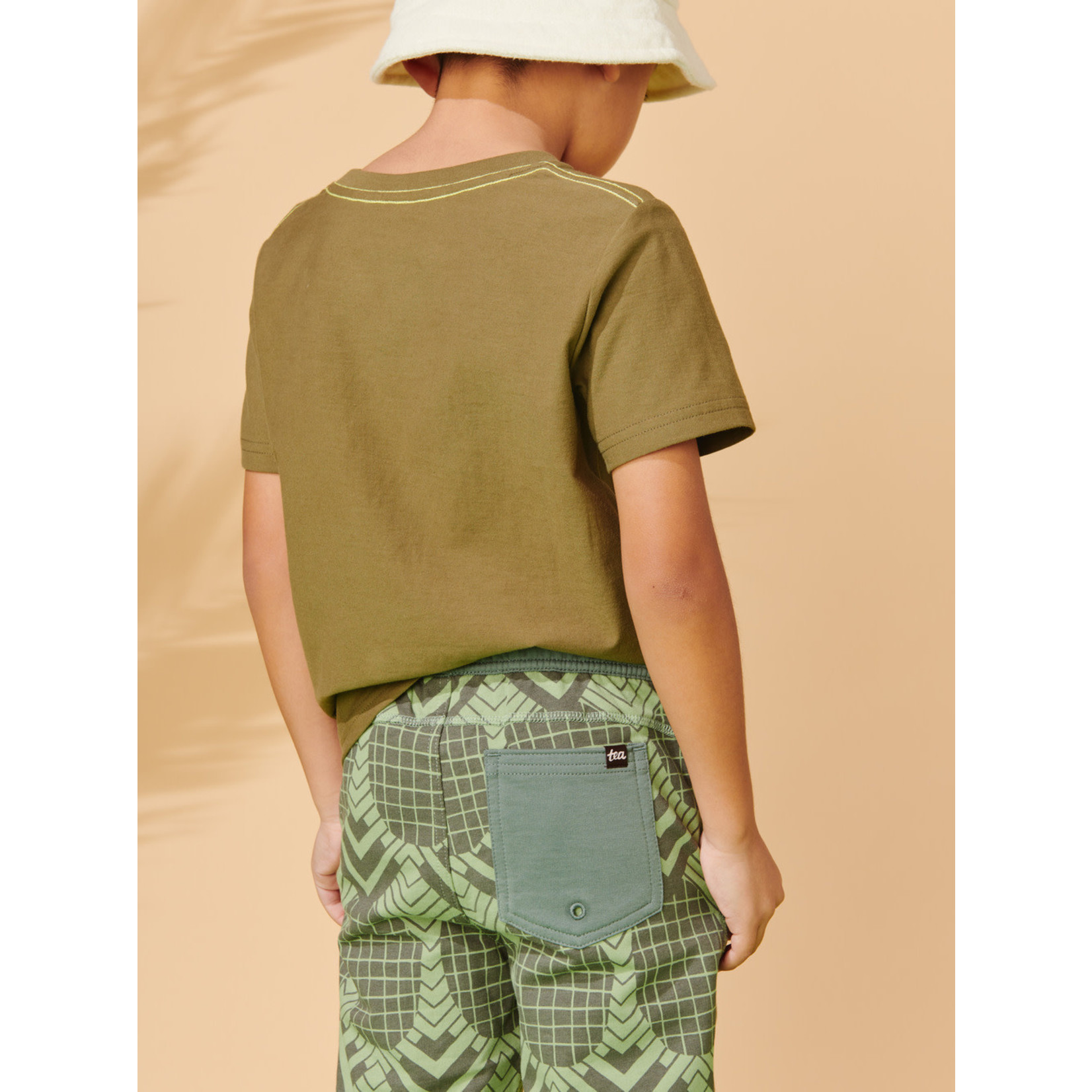 Tea Collection TEA COLLECTION - T-shirt à manches courtes kaki 'Forest Dragon'