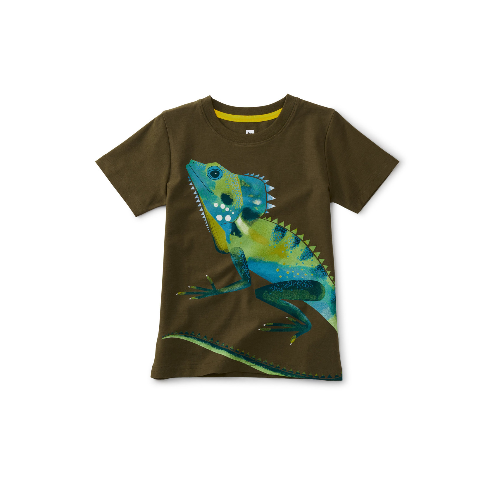 Tea Collection TEA COLLECTION - Khaki Short Sleeve Graphic T-Shirt 'Forest Dragon'