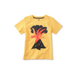 Tea Collection TEA COLLECTION -  Yellow Short Sleeve Graphic T-Shirt 'Volcano'