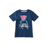 Tea Collection TEA COLLECTION - Blue Short Sleeve Graphic T-Shirt 'Meloncrabby'