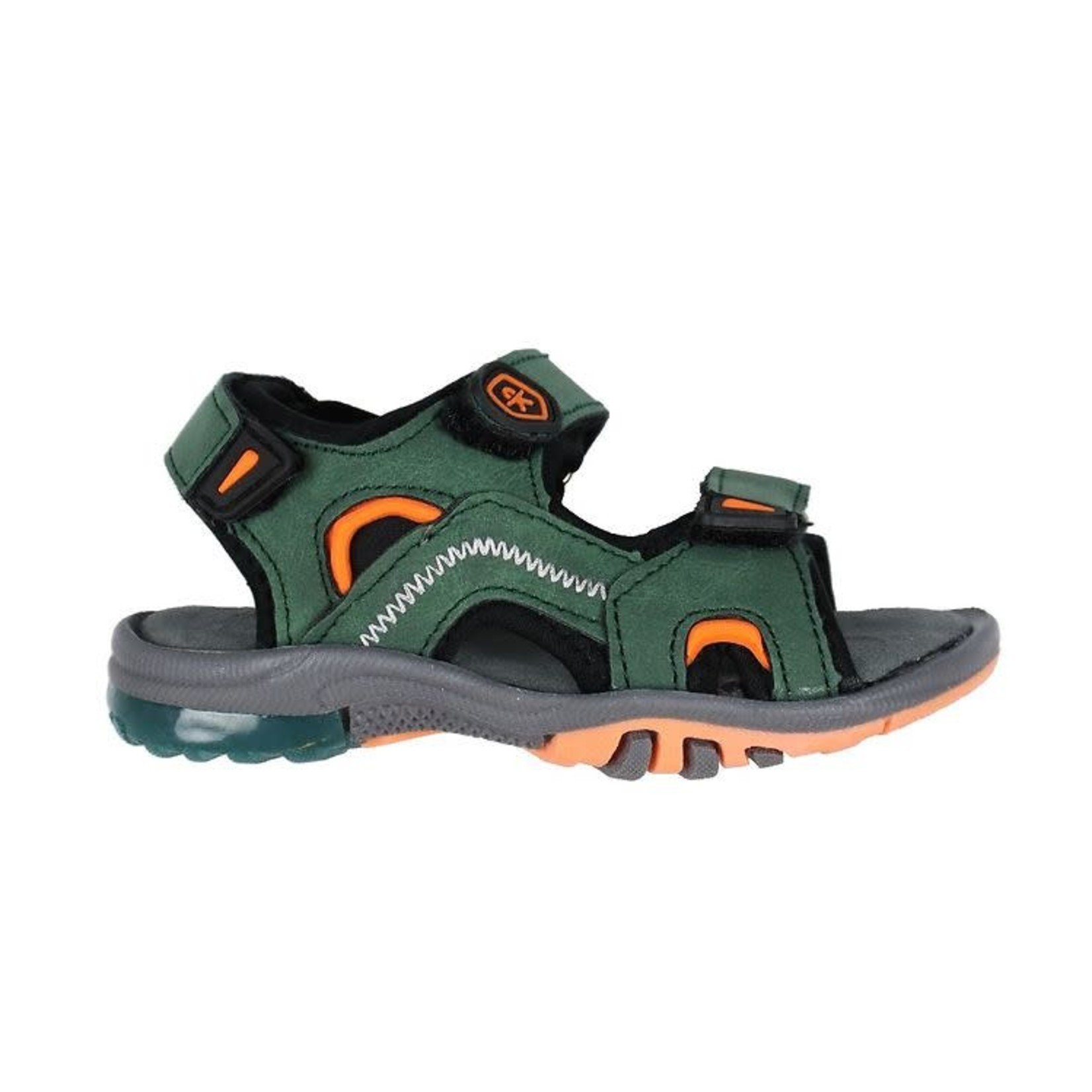Color Kids COLOR KIDS - Open toe sport sandals with light up sole - Green and orange 'Cilantro'