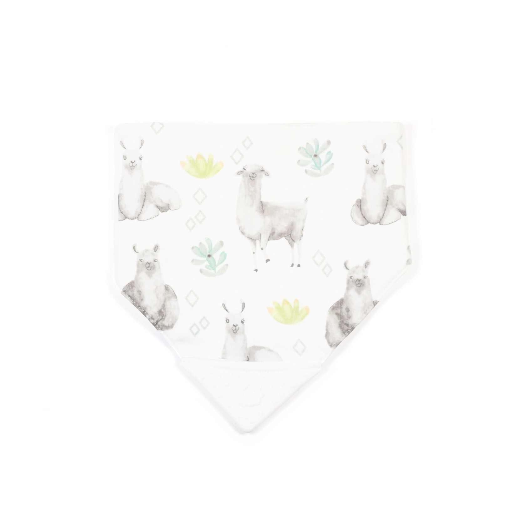 Bulle BULLE - Reversible bib with textured triangle 'Llamas'