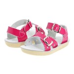 Saltwater Sandals SALTWATER SANDALS - Sandales de cuir à orteils ouverts 'Sweetheart - Shiny fushia''