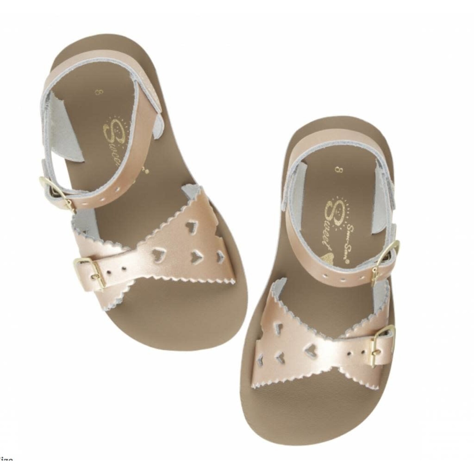 Saltwater Sandals SALTWATER SANDALS - Open toe leather sandals 'Sweetheart - Gold'
