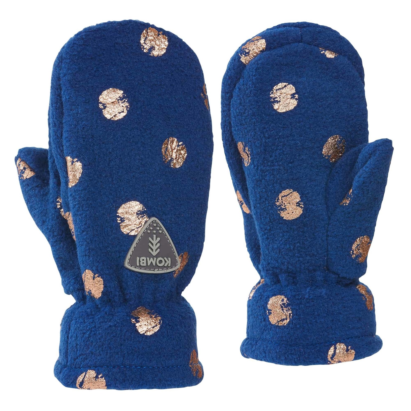 Kombi KOMBI - Fleece mittens 'Cheery children - Estate blue'