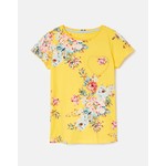 Joules JOULES - T-Shirt jaune fleuri avec appliqué en forme de coeur 'Cassie'