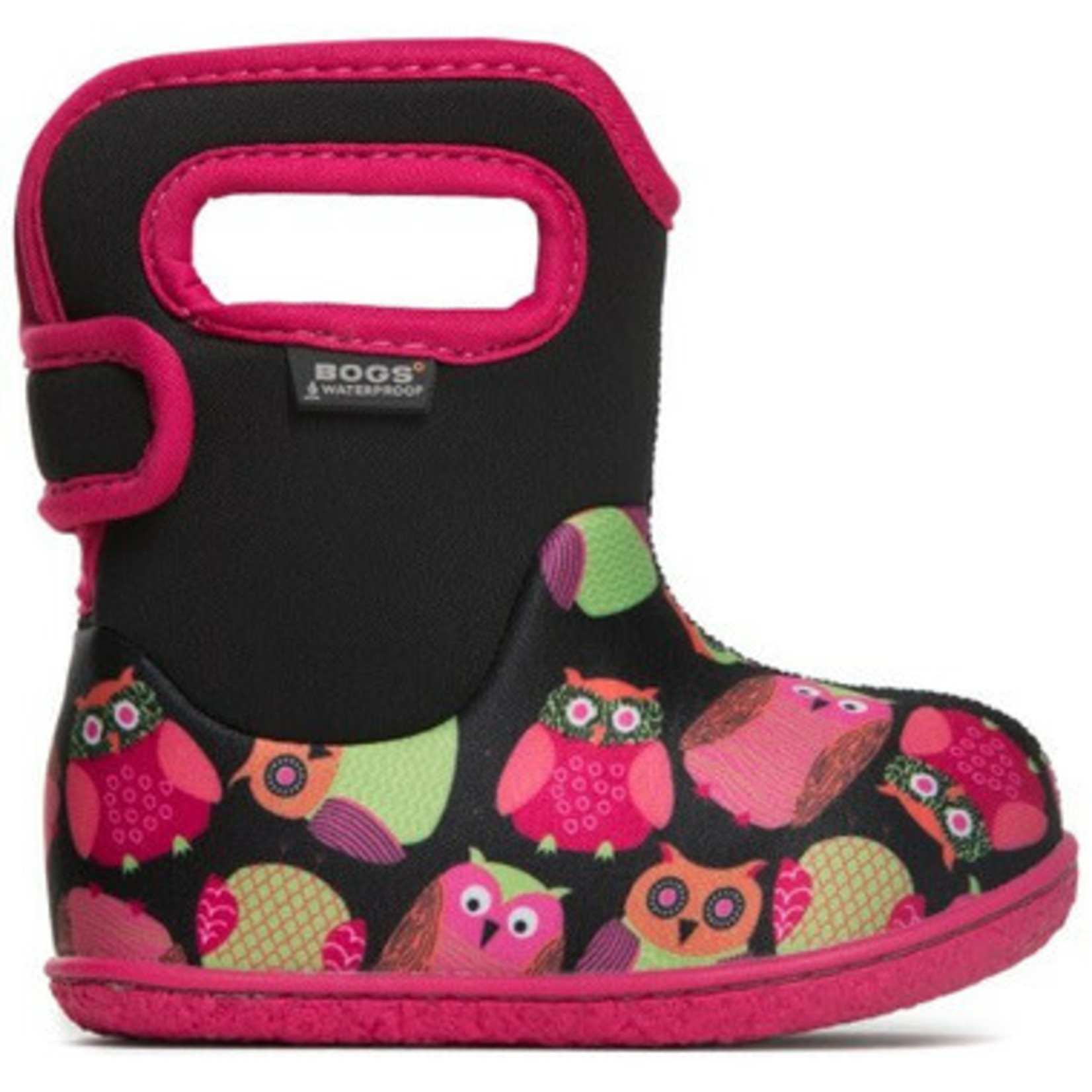 BOGS BOGS - Insulated fall/spring rainboots 'Baby Bogs - Owls / Black Multi'