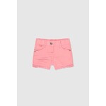 Boboli BOBOLI - Canvas light pink shorts with lace border