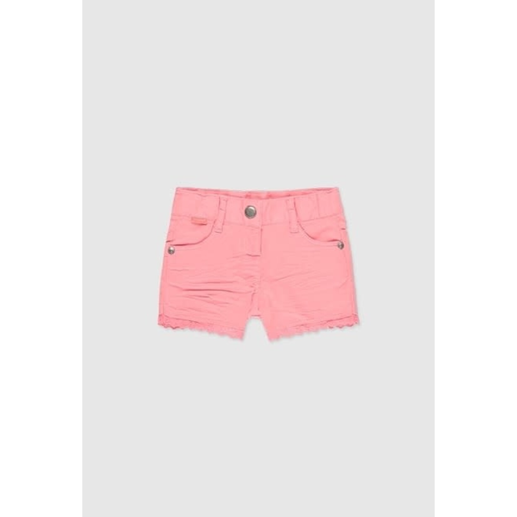 Boboli BOBOLI - Canvas light pink shorts with lace border