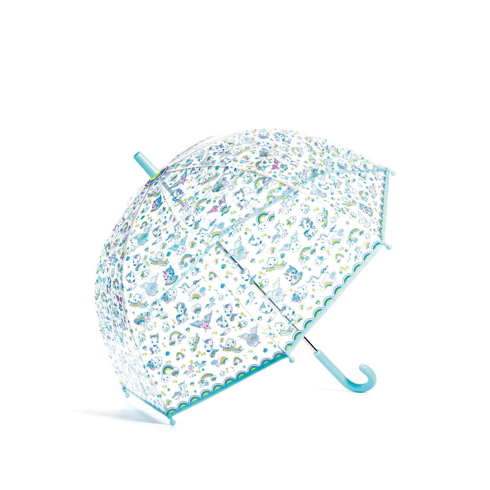 Djeco DJECO - Transparent Kid Sized Umbrella 'Unicorns'