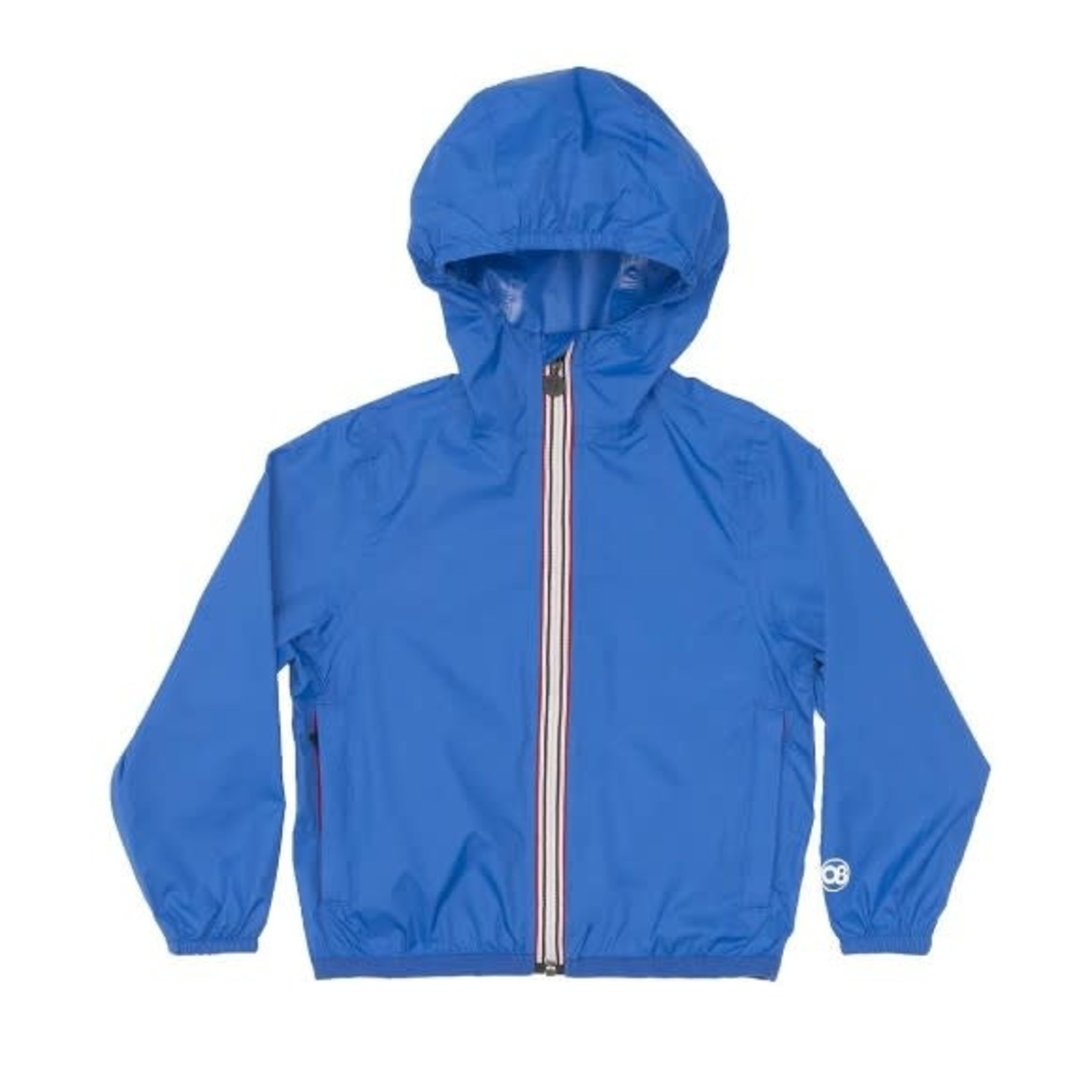 Kids full zip packable rain jacket and 