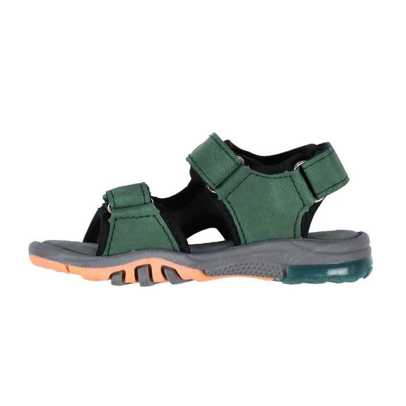 Color Kids COLOR KIDS - Open toe sport sandals with light up sole - Green and orange 'Cilantro'