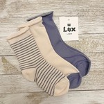 Lox Lion LOX LION - Organic Cotton Socks 3-Pair Pack - Blue/Cream