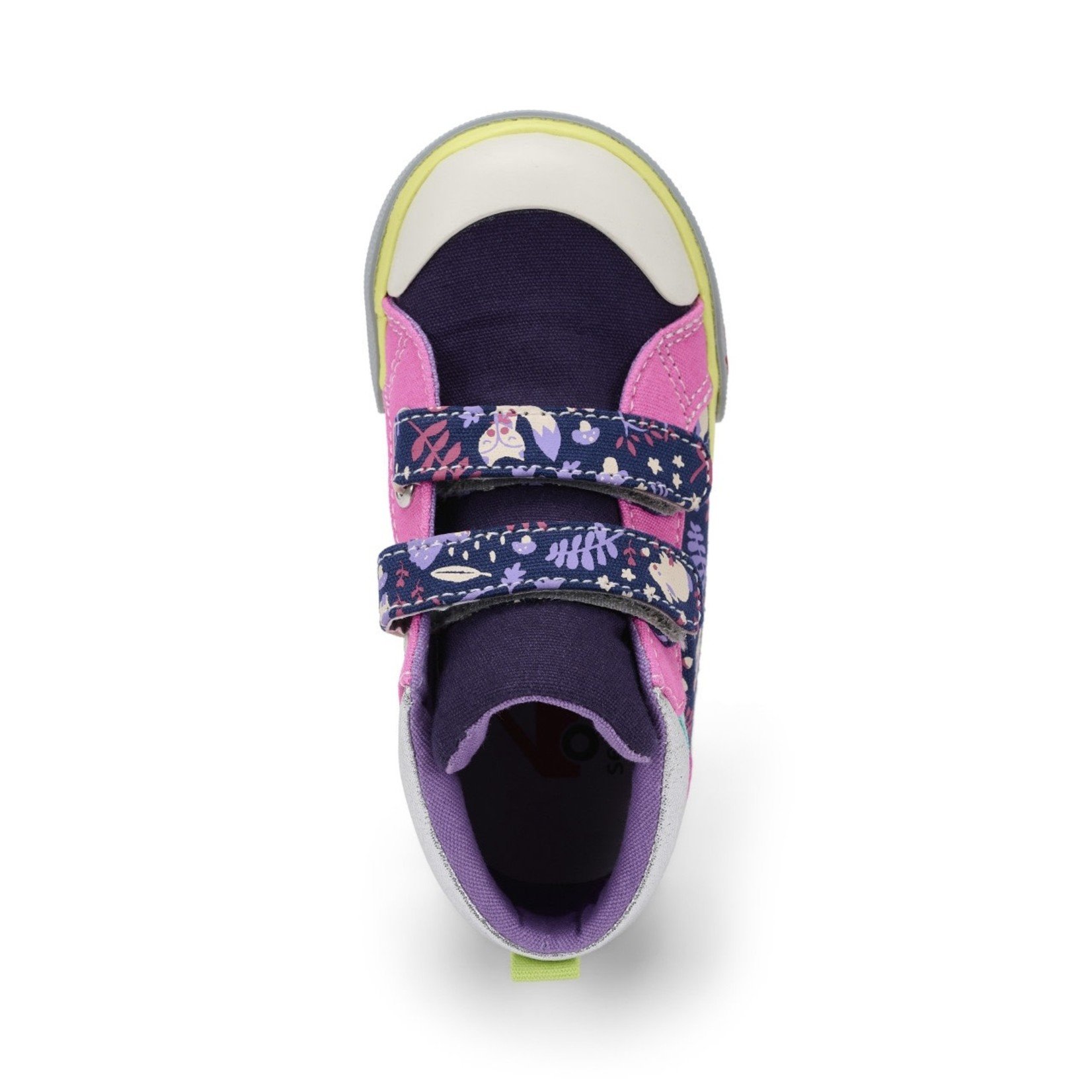 See Kai Run SEE KAI RUN - High Top Canvas Sneakers 'Kya - Purple / Woodland'