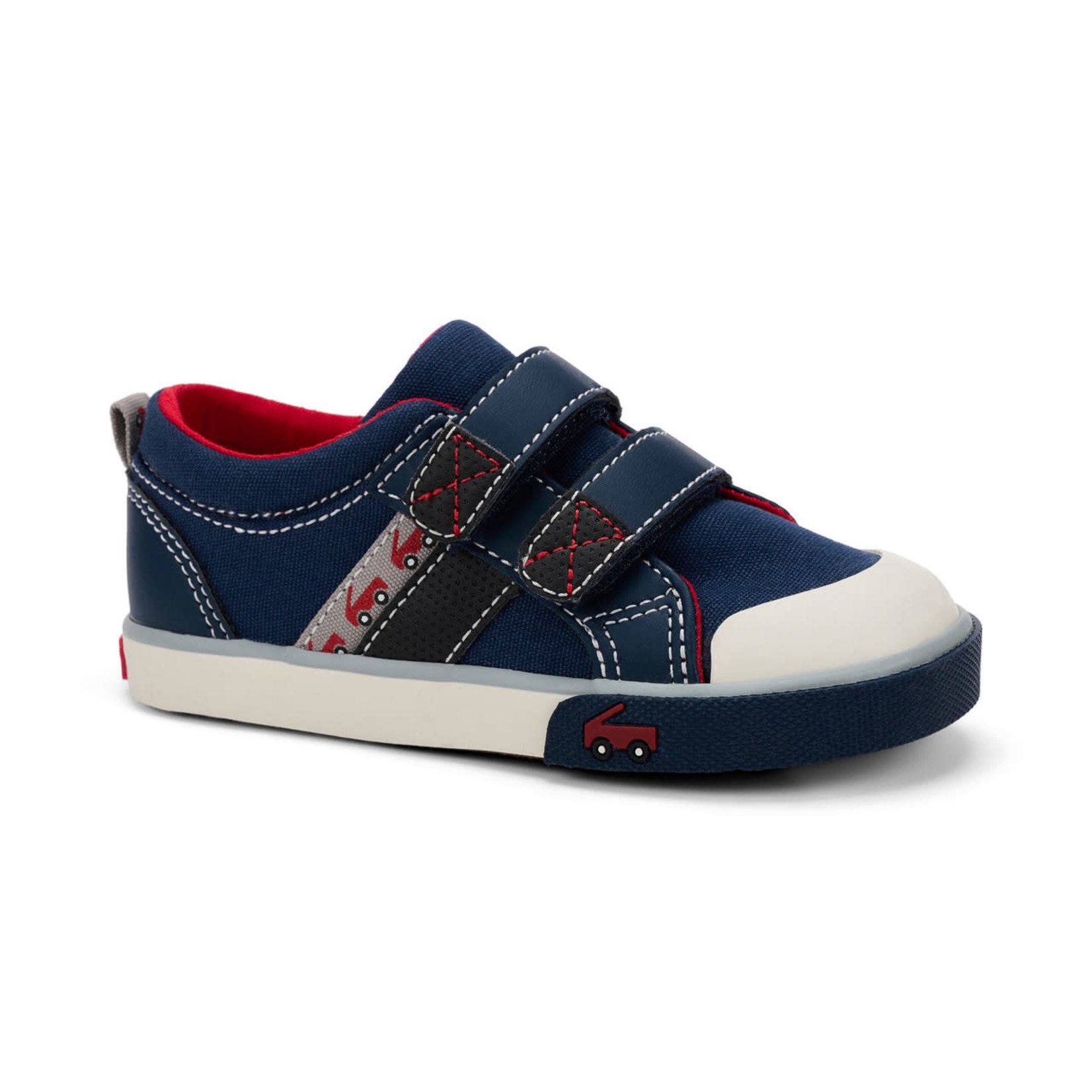 See Kai Run SEE KAI RUN - Low Top Canvas Sneakers 'Russell - Navy / Black'