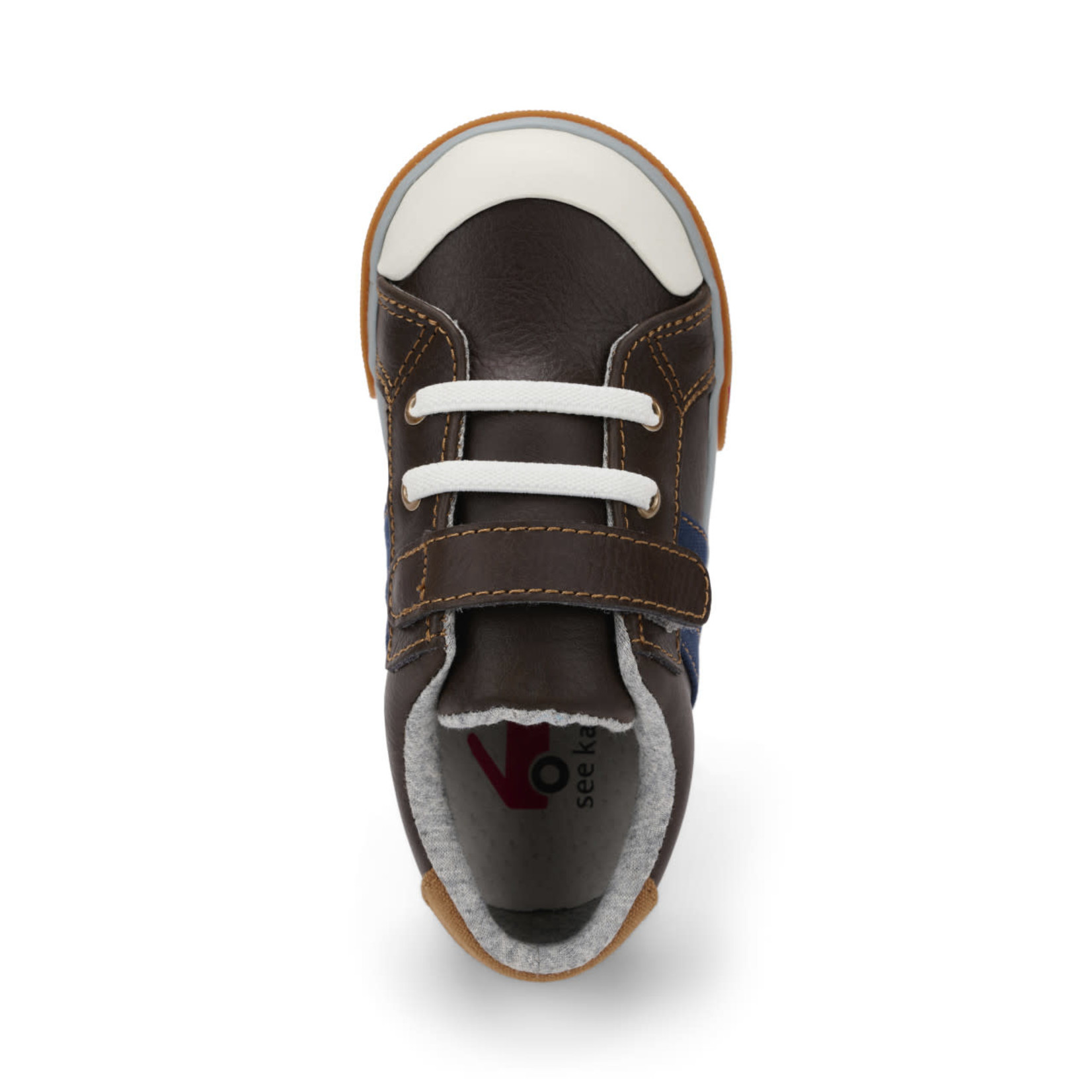 See Kai Run SEE KAI RUN - Low Top Leather Sneakers 'Lucci - Brown Leather'