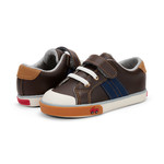 See Kai Run SEE KAI RUN - Low Top Leather Sneakers 'Lucci - Brown Leather'