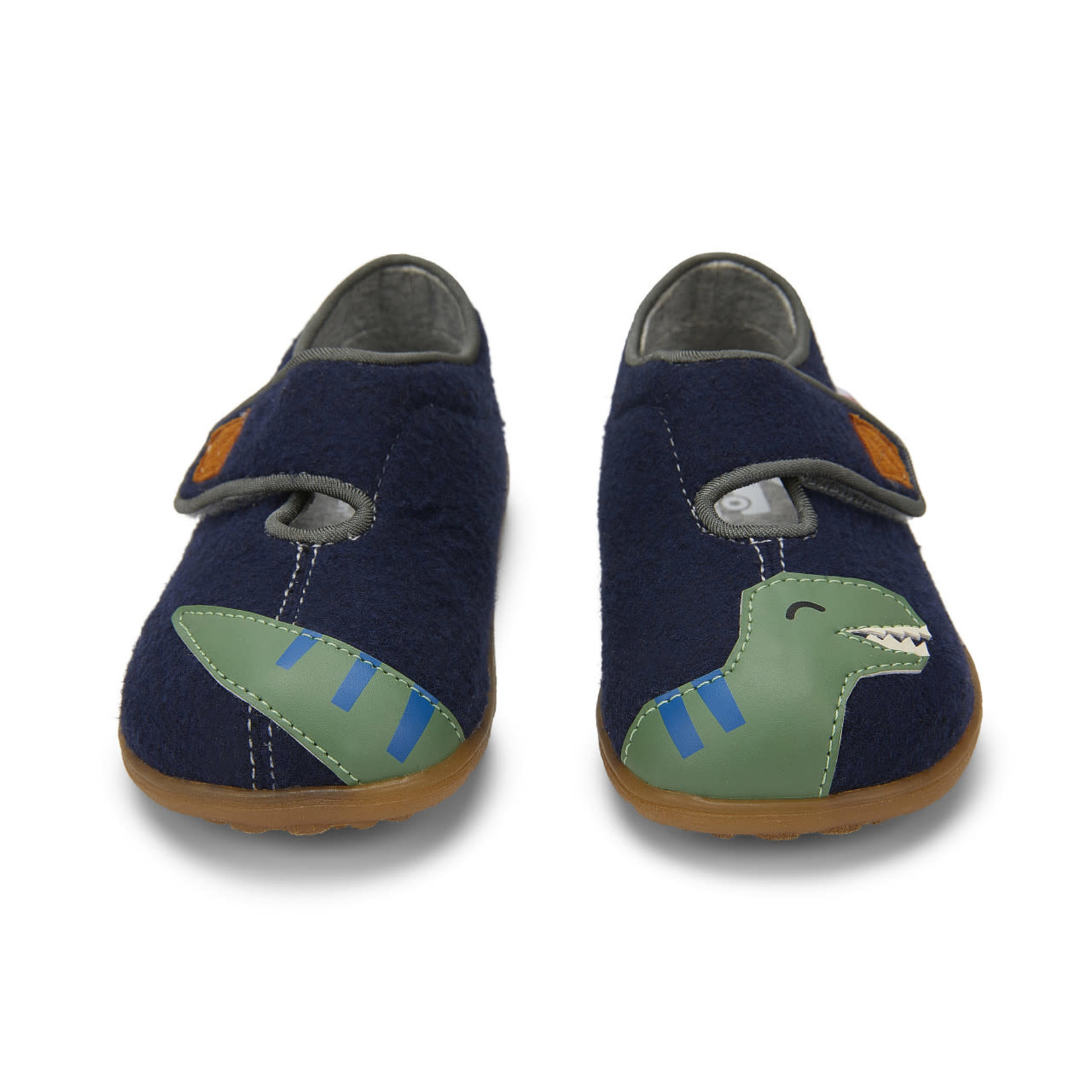 See Kai Run SEE KAI RUN - Felted Slippers 'Cruz II - Navy Dino'