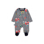 Boboli BOBOLI - Navy Blue Striped Baby Pyjama with 'Marching Band Animals' Print