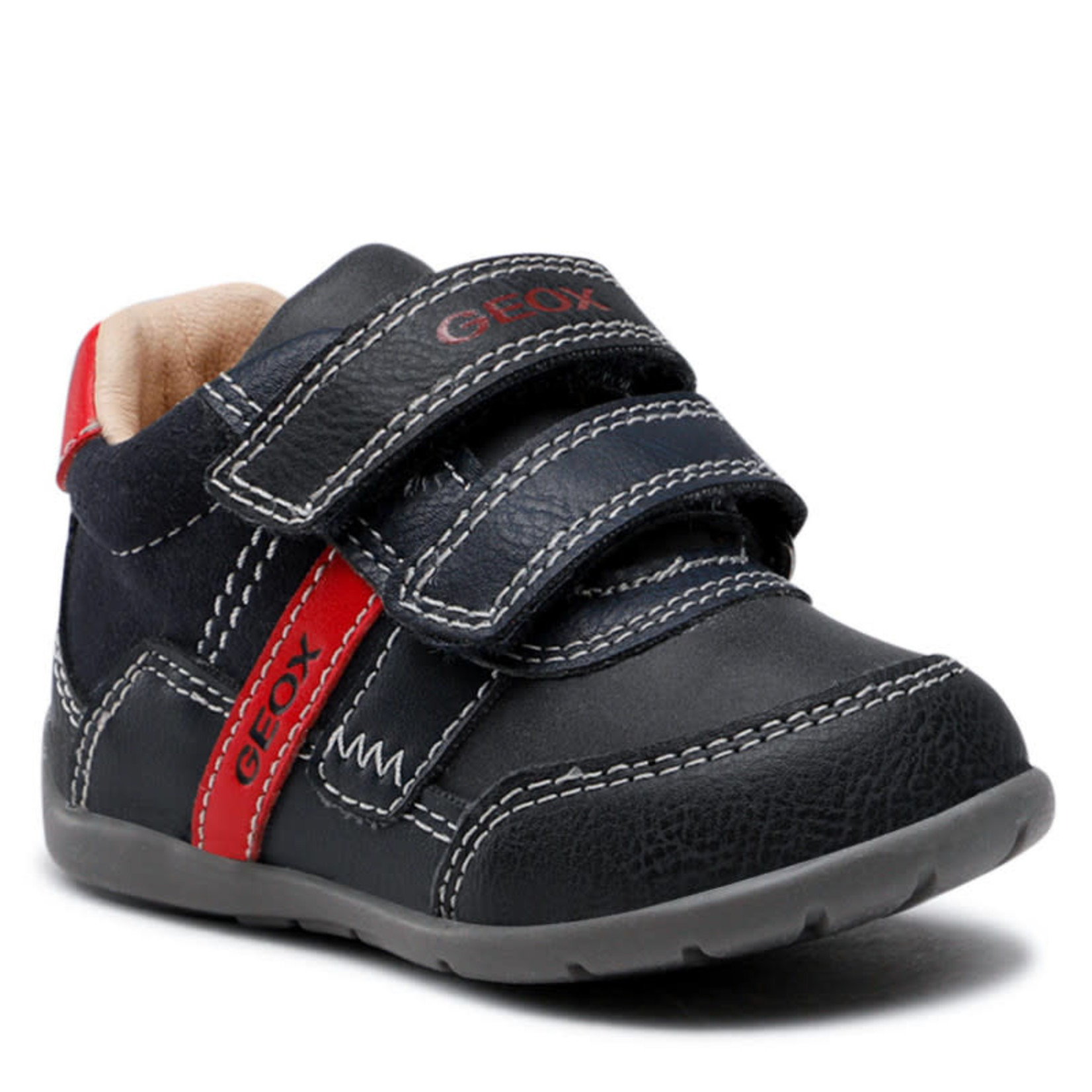 Geox GEOX - Chaussures de cuir synthétique 'Elthan - Marine / Rouge'