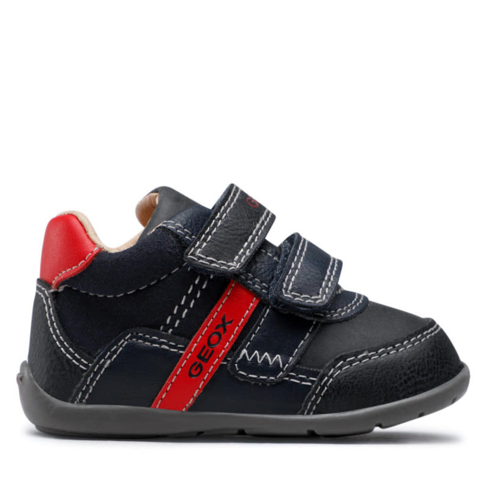 Geox GEOX - Chaussures de cuir synthétique 'Elthan - Marine / Rouge'