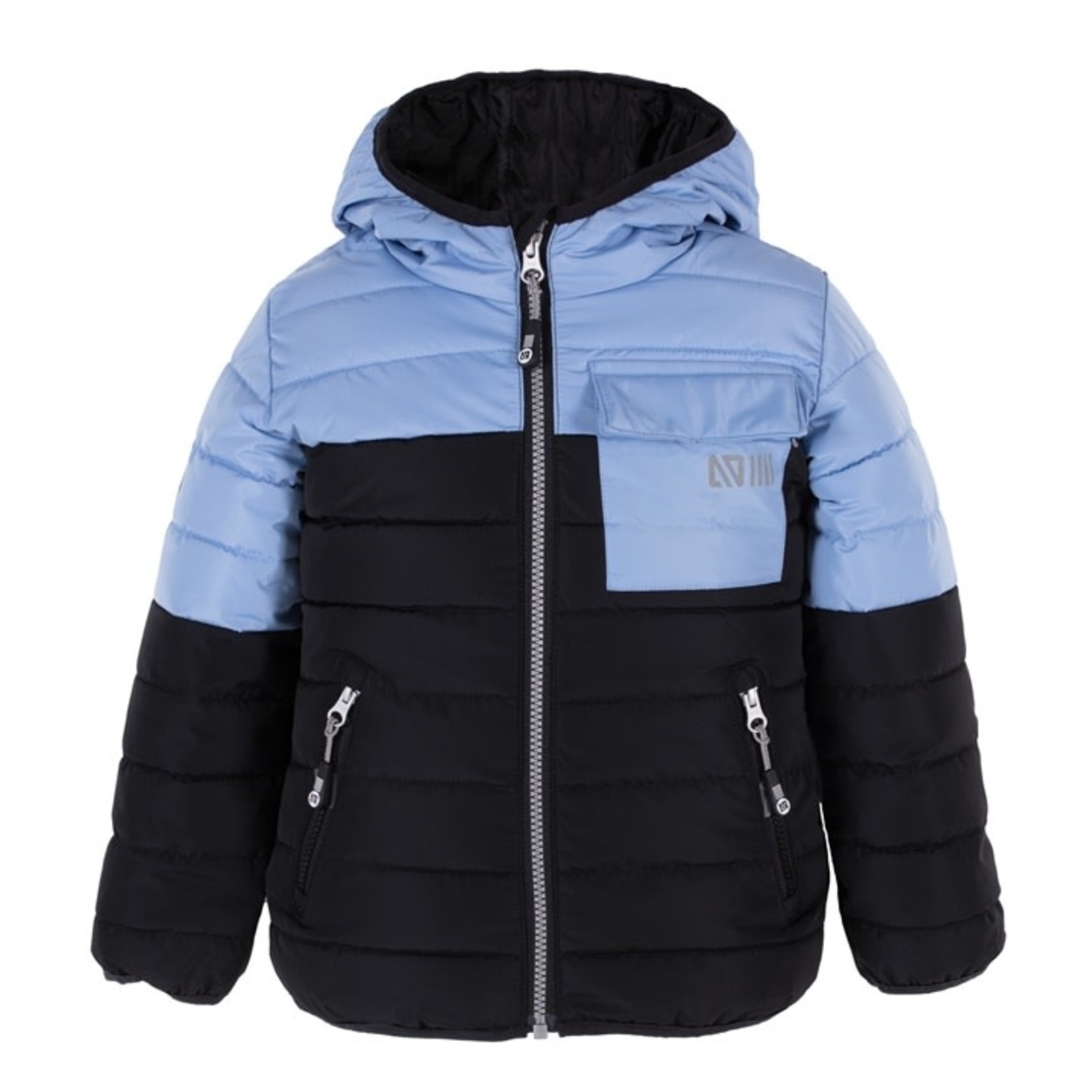 Nanö NANÖ - Quilted fall jacket - Black and light blue