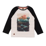 Nanö NANÖ - Long Sleeve Raglan T-Shirt with Mountain Hiking Print 'Nature Class'