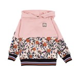 Nanö NANÖ - Pink and floral hooded sweatshirt/hoodie 'Sweet Harvest'