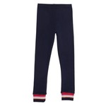 Nanö NANÖ - Navy Legging with Colourful Striped Cuff 'Puppies and Friends'