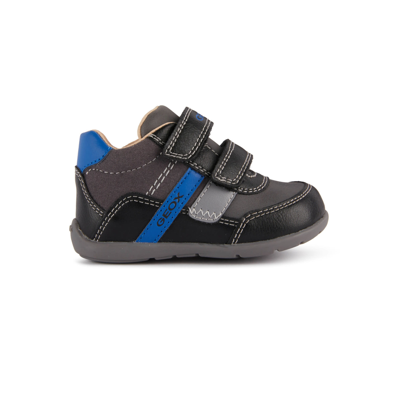 Geox GEOX - Chaussures de cuir synthétique 'Elthan - Noir / Royal'