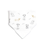 Bulle BULLE - Reversible bib with textured triangle 'Dogs'